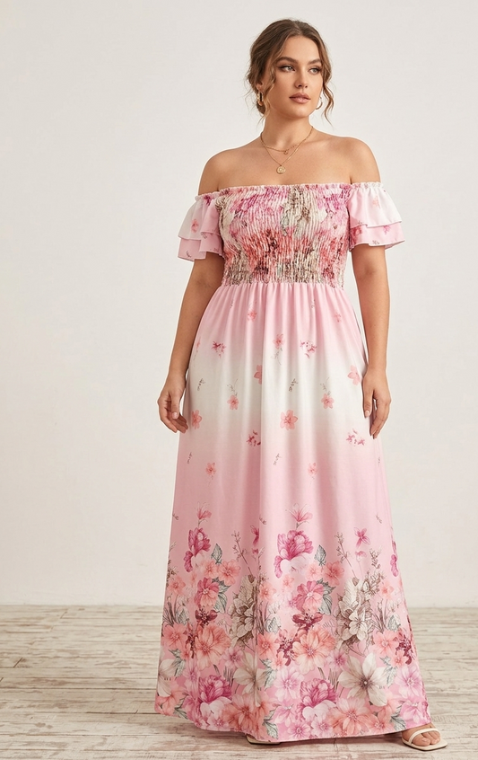 Virágos Maxi Ruha – Vállas Nyári Viselet | M-XXL