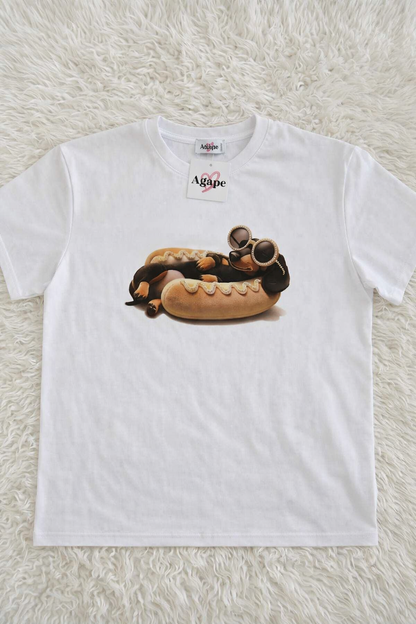 Tacskós női póló – L-XXL | Pihe-puha pamut, aranyos minta