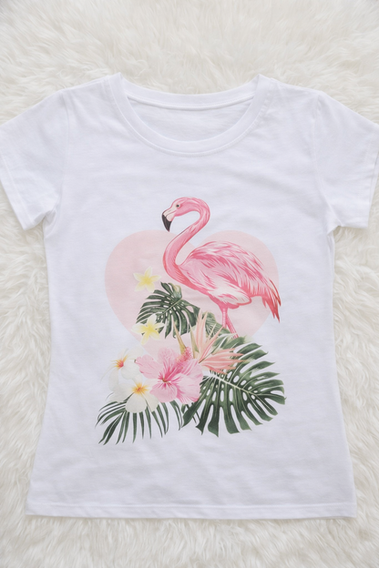 Flamingós Trópusi Pamut Póló – 95% Pamut | S-L
