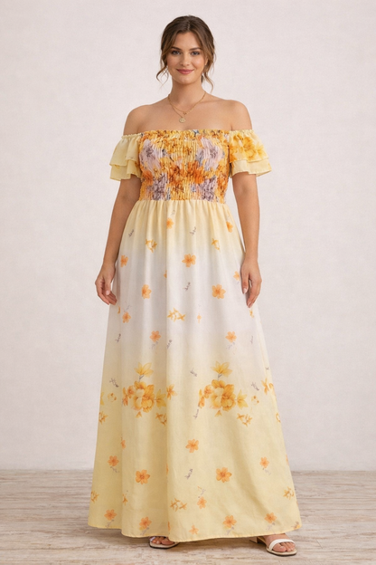 Virágos Maxi Ruha – Vállas Nyári Viselet | M-XXL